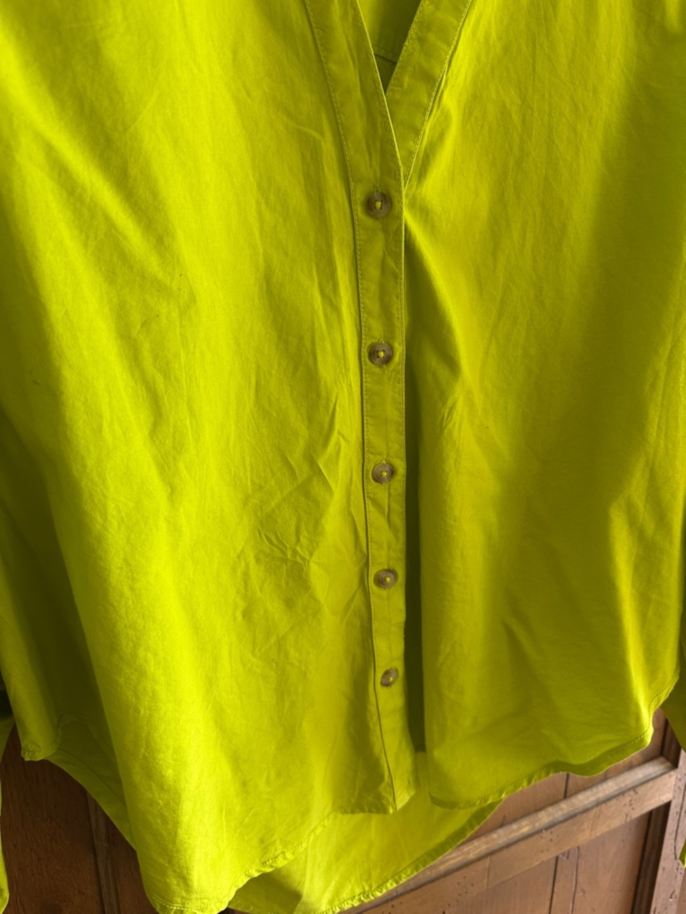 Pilcro Lime Green Button-Up Blouse - Picture 5 of 8
